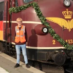 Dominik Hecht auf unser ersten Sonderfahrt neben der NOHAB in Puttgarden.