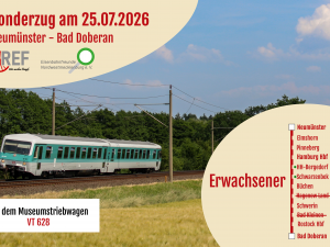 Fahrkarte Neumünster - Bad Doberan (Erwachsener) am 25. Juli 2026