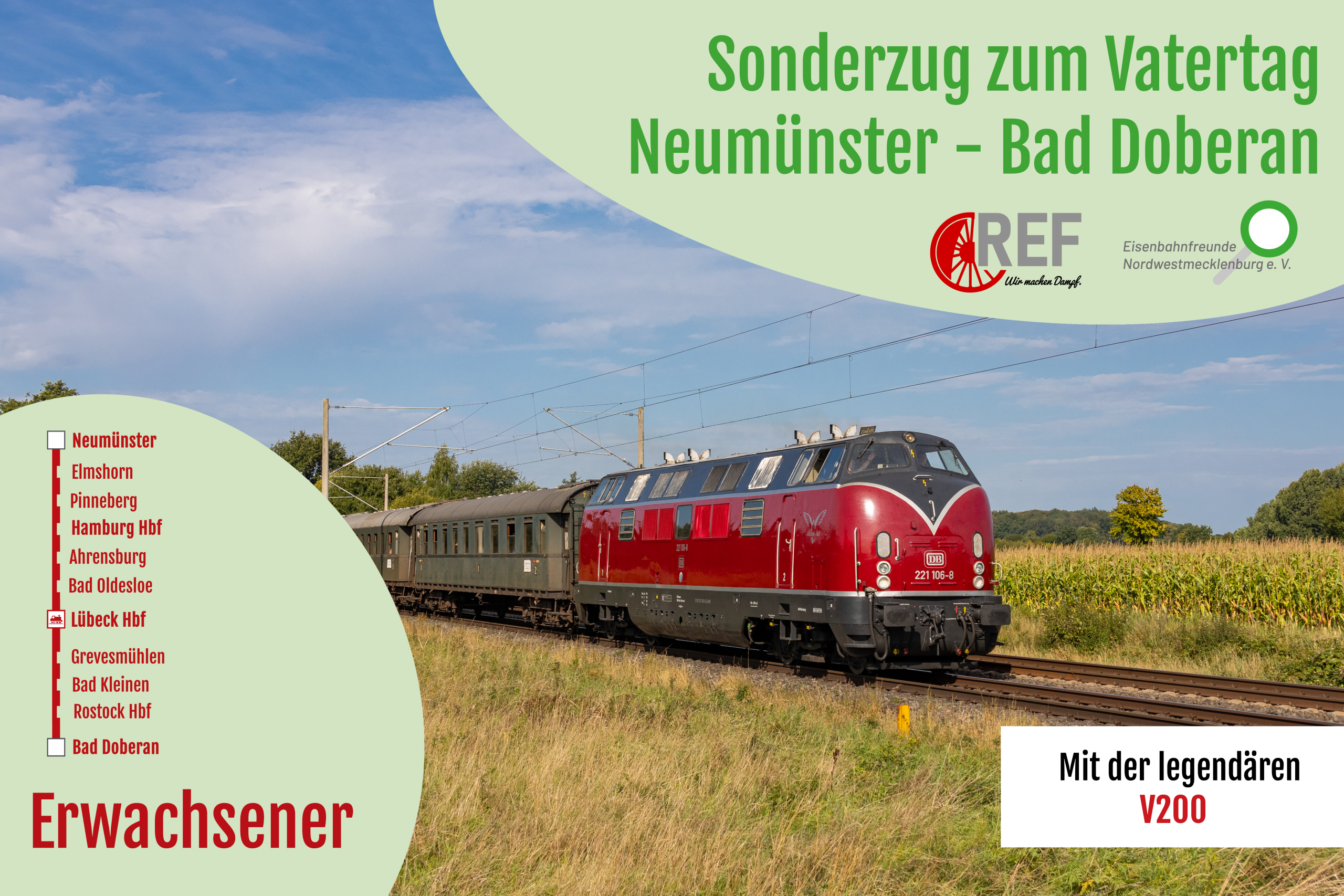 Fahrkarte Neumünster - Bad Doberan (Erwachsener) am 14.05.2026