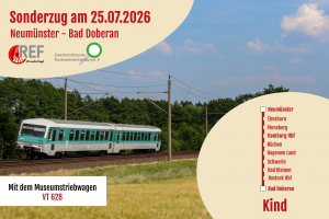 Fahrkarte Neumünster - Bad Doberan (Kind) am 25. Juli 2026