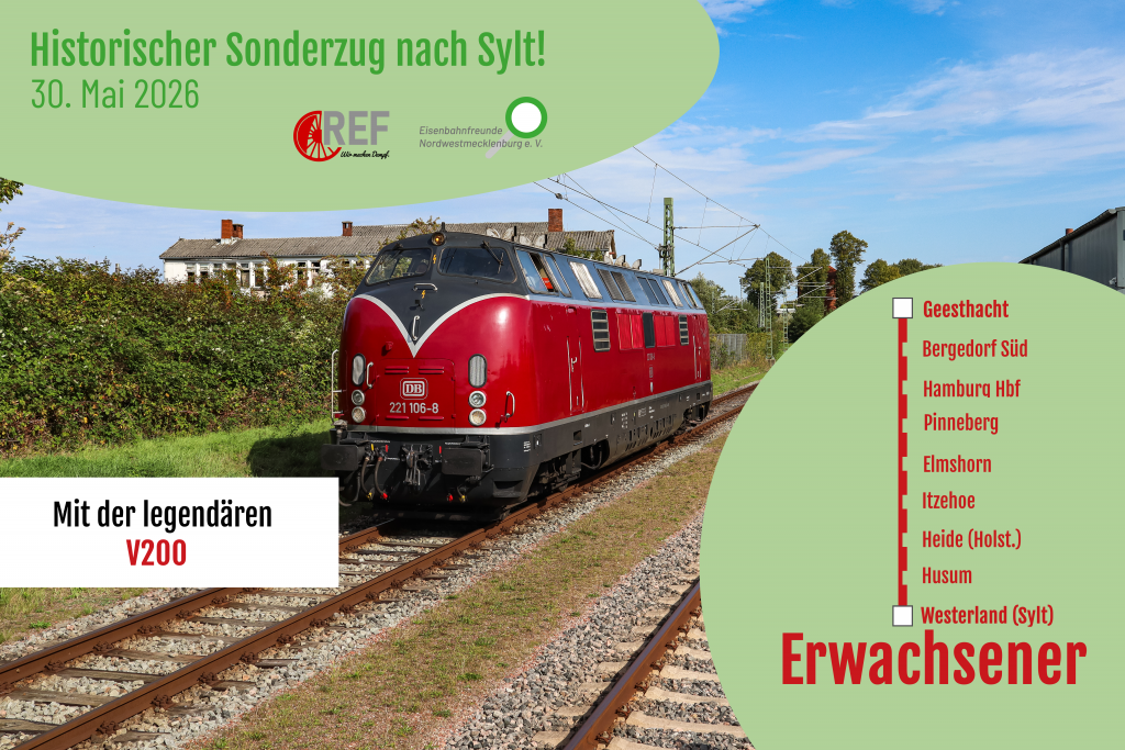 Fahrkarte Geesthacht – Westerland (Sylt) (Erwachsener) am 30. Mai 2026