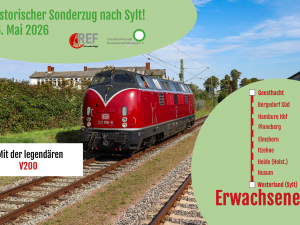 Fahrkarte Geesthacht - Westerland (Sylt) (Erwachsener) am 16.05.2026