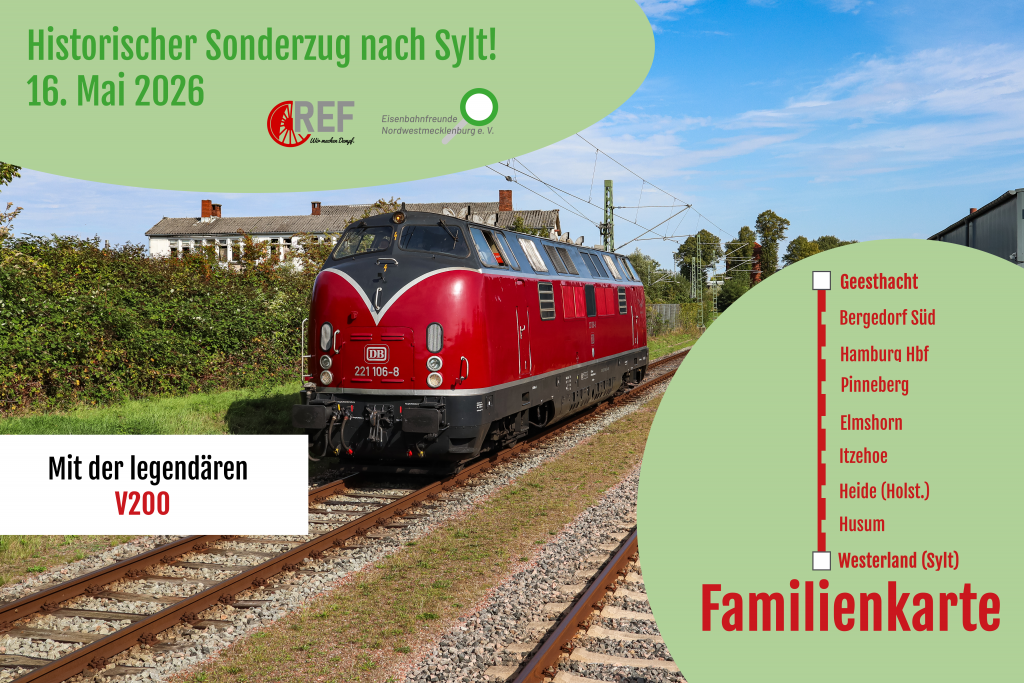 Fahrkarte Geesthacht – Westerland (Sylt) (Familienkarte) am 16.05.2026