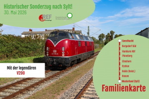 Fahrkarte Geesthacht - Westerland (Sylt) (Familienkarte) am 30. Mai 2026