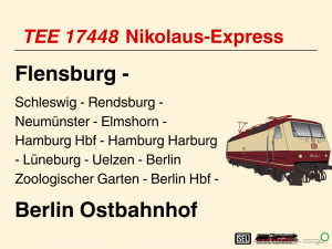 Zuglaufschild Nikolausfahrt 06.12.2025