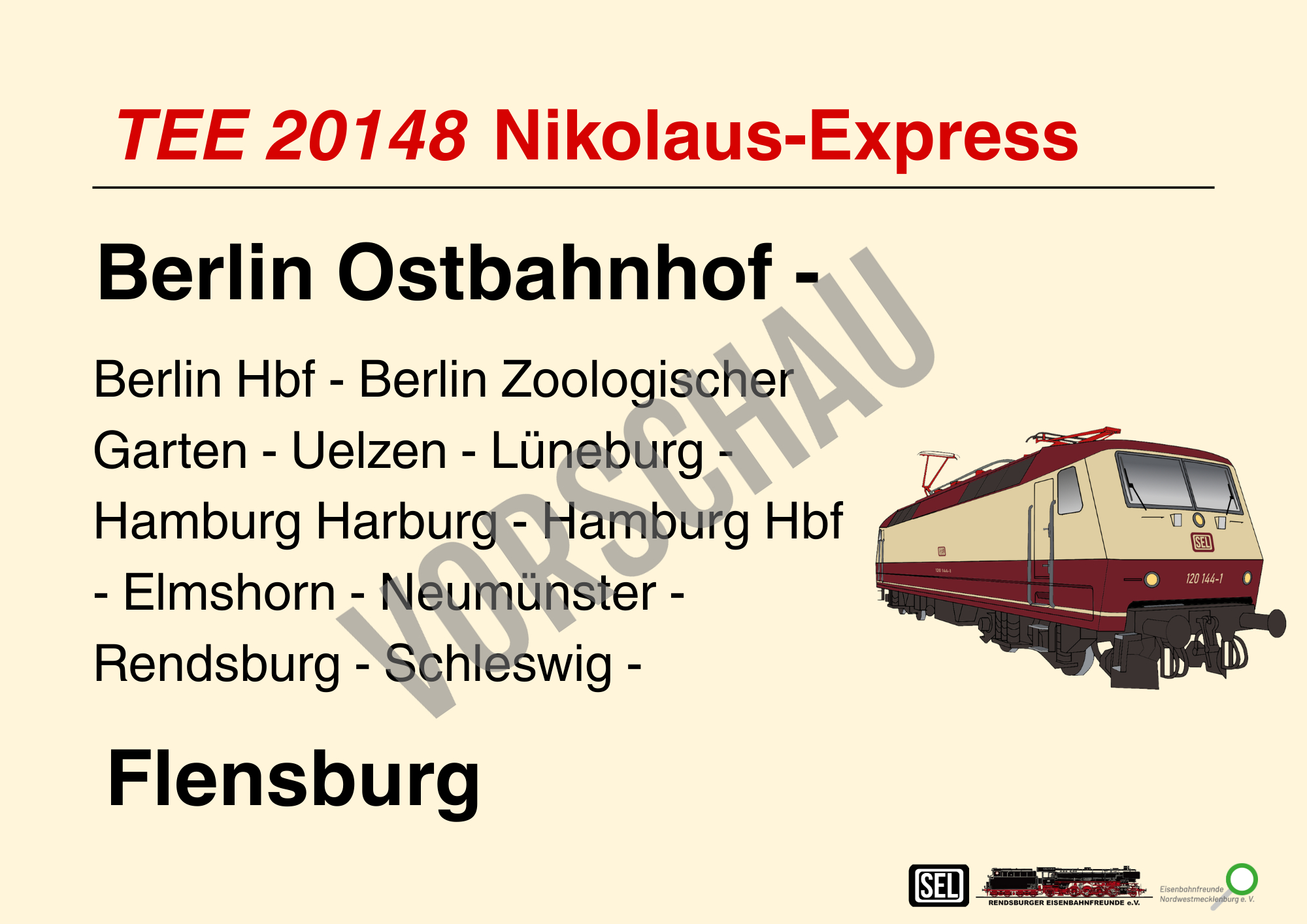 Zuglaufschild Nikolausfahrt 06.12.2025 – Bild 2