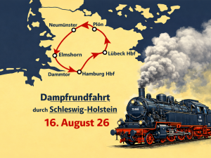 Dampfrundfahrt durch Schleswig-Holstein am 16. August 2026